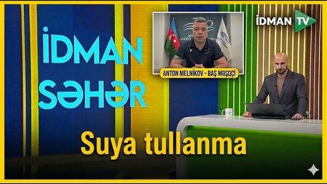 Anton Melnikov “İdman Səhər”in canlı efirində · Suya tullanma